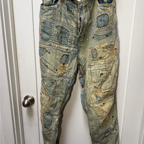 RARE Magnolia Pearl Patchwork Boyfriend Jeans - Picture 11 of 17